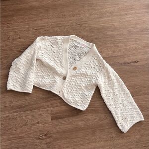 Zara Kids Cream Knit Cardigan